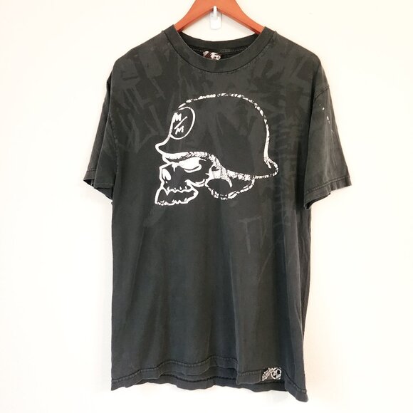 Metal Mulisha Other - Metal Mulisha Black T Shirt Y2K Skull Grunge Metal Biker Men Sz M Goth Punk